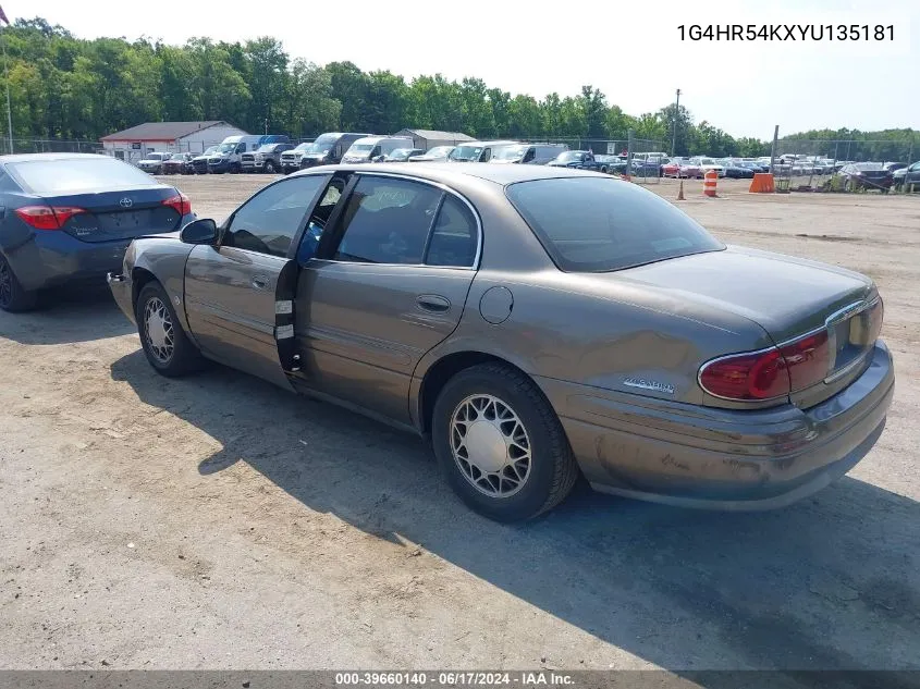 2000 Buick Lesabre Limited VIN: 1G4HR54KXYU135181 Lot: 39660140