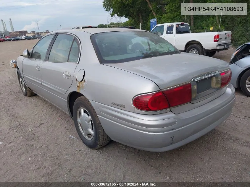 2000 Buick Lesabre Custom VIN: 1G4HP54K4Y4108693 Lot: 39672165