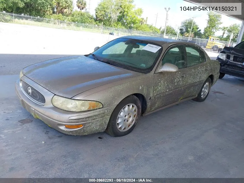 2000 Buick Lesabre Custom VIN: 1G4HP54K1Y4150321 Lot: 39682293