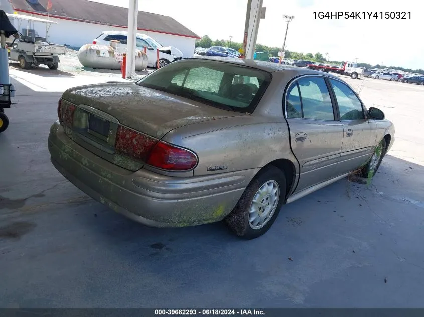 2000 Buick Lesabre Custom VIN: 1G4HP54K1Y4150321 Lot: 39682293