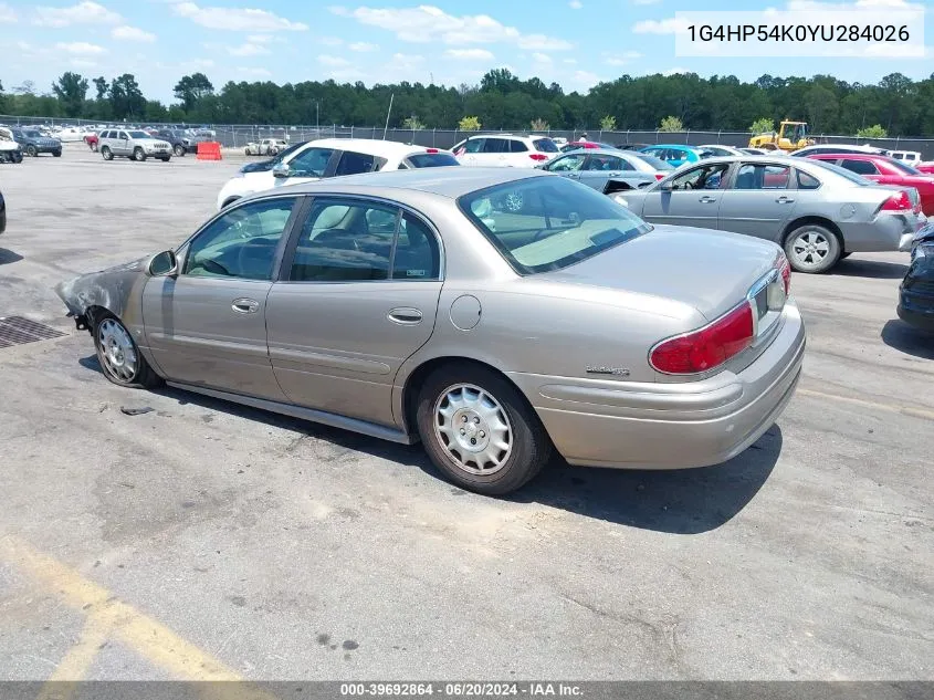 2000 Buick Lesabre Custom VIN: 1G4HP54K0YU284026 Lot: 39692864