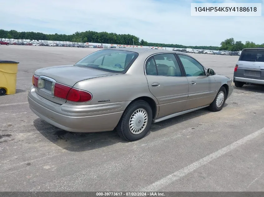 2000 Buick Lesabre Custom VIN: 1G4HP54K5Y4188618 Lot: 39773617