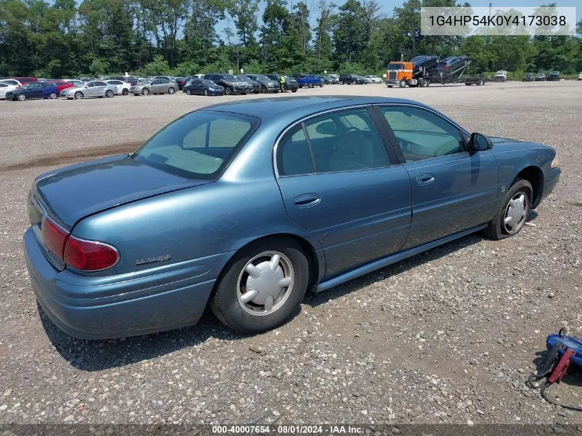 2000 Buick Lesabre Custom VIN: 1G4HP54K0Y4173038 Lot: 40007654