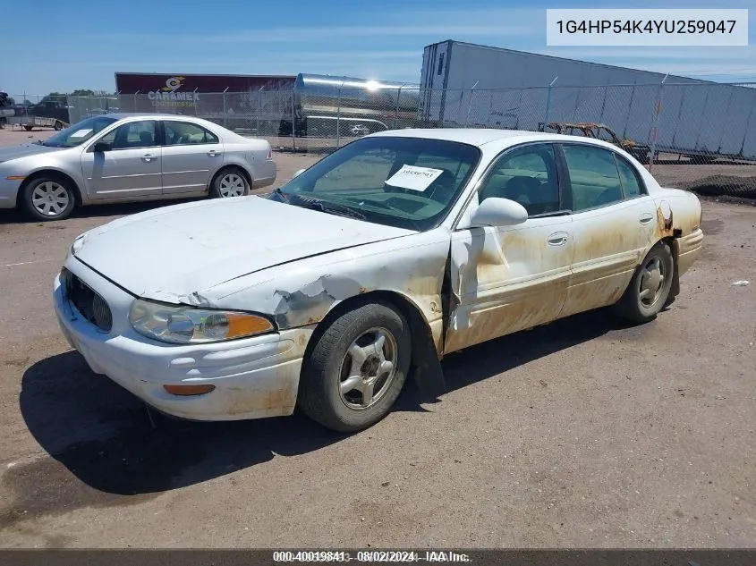 2000 Buick Lesabre Custom VIN: 1G4HP54K4YU259047 Lot: 40019841