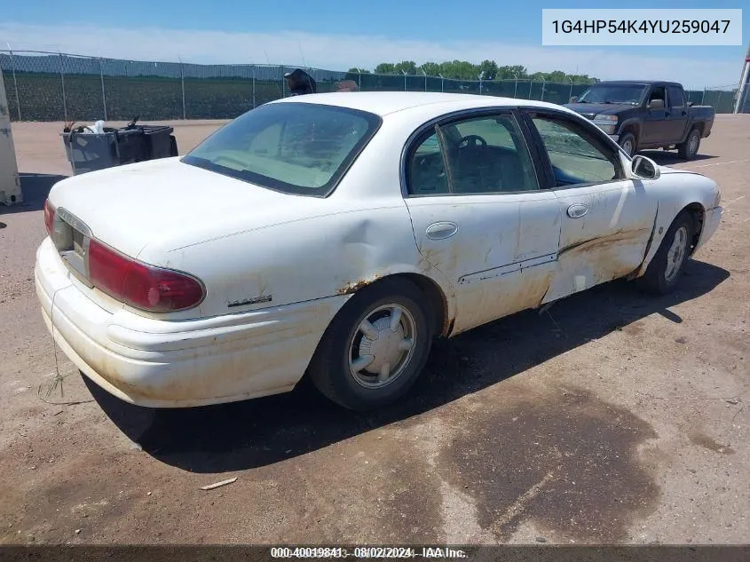 2000 Buick Lesabre Custom VIN: 1G4HP54K4YU259047 Lot: 40019841