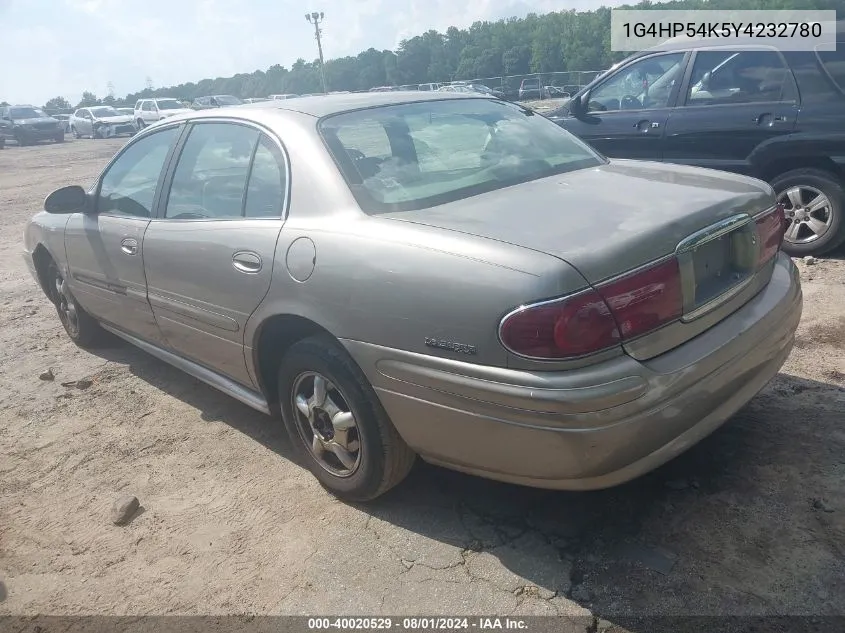 2000 Buick Lesabre Custom VIN: 1G4HP54K5Y4232780 Lot: 40020529