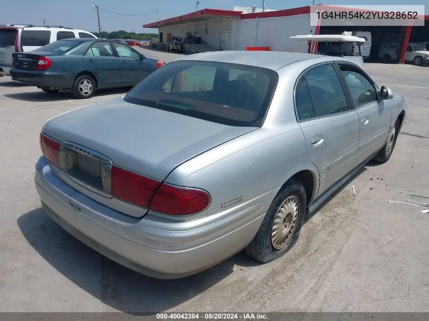 2000 Buick Lesabre Limited VIN: 1G4HR54K2YU328652 Lot: 40042384