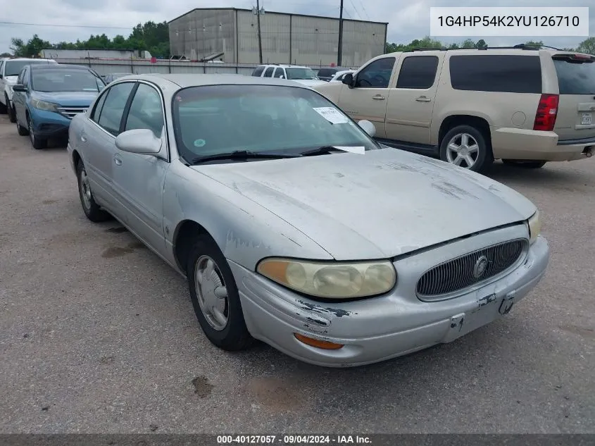 2000 Buick Lesabre Custom VIN: 1G4HP54K2YU126710 Lot: 40127057