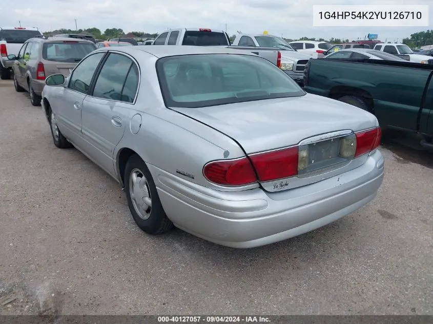 2000 Buick Lesabre Custom VIN: 1G4HP54K2YU126710 Lot: 40127057