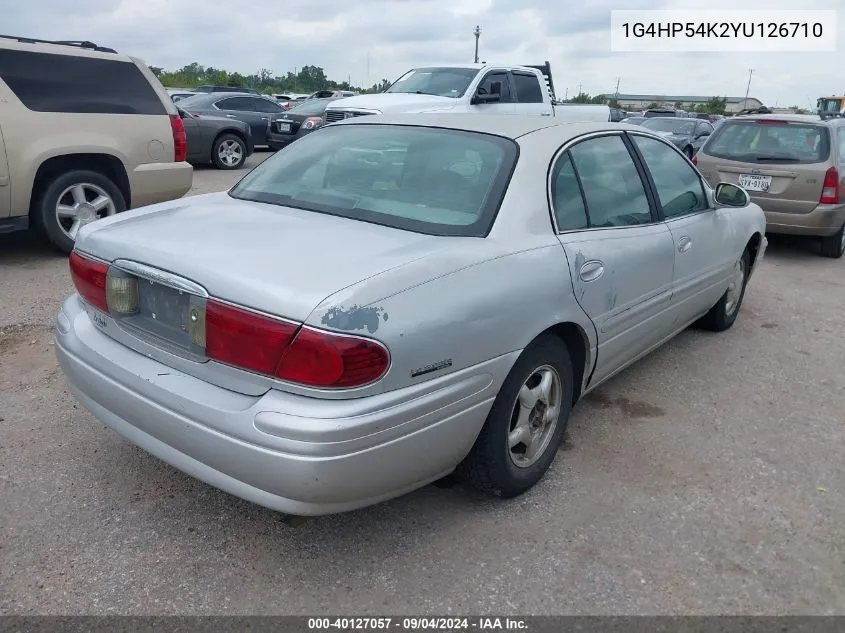 2000 Buick Lesabre Custom VIN: 1G4HP54K2YU126710 Lot: 40127057