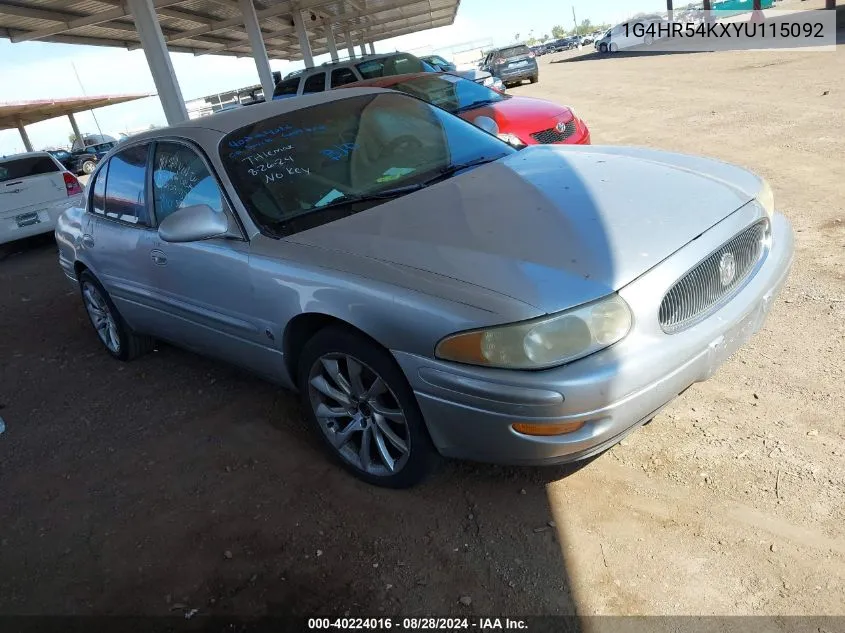 1G4HR54KXYU115092 2000 Buick Lesabre Limited