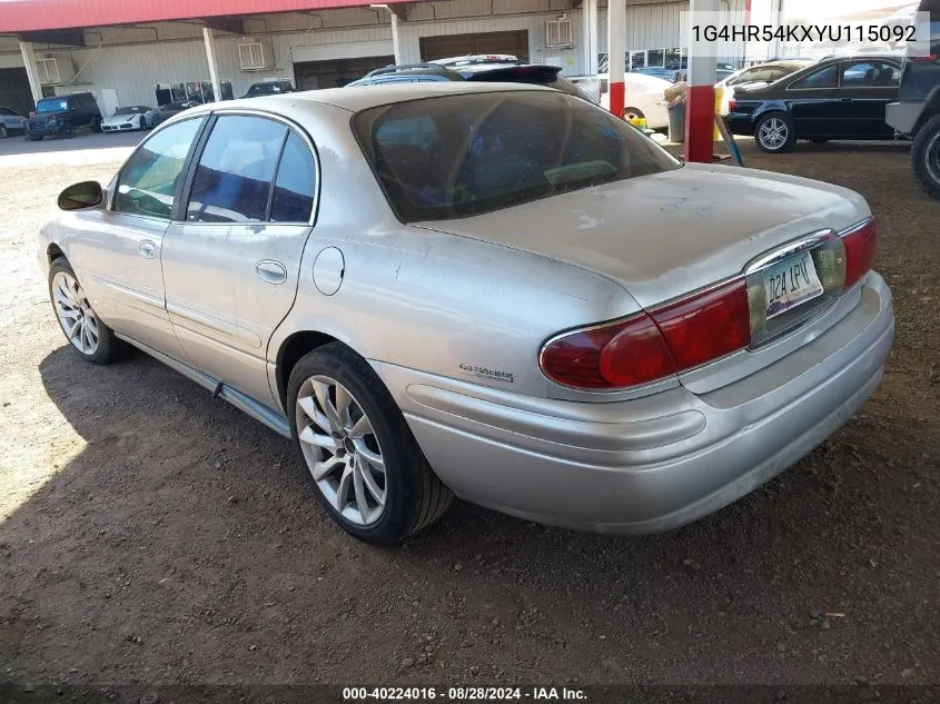 1G4HR54KXYU115092 2000 Buick Lesabre Limited