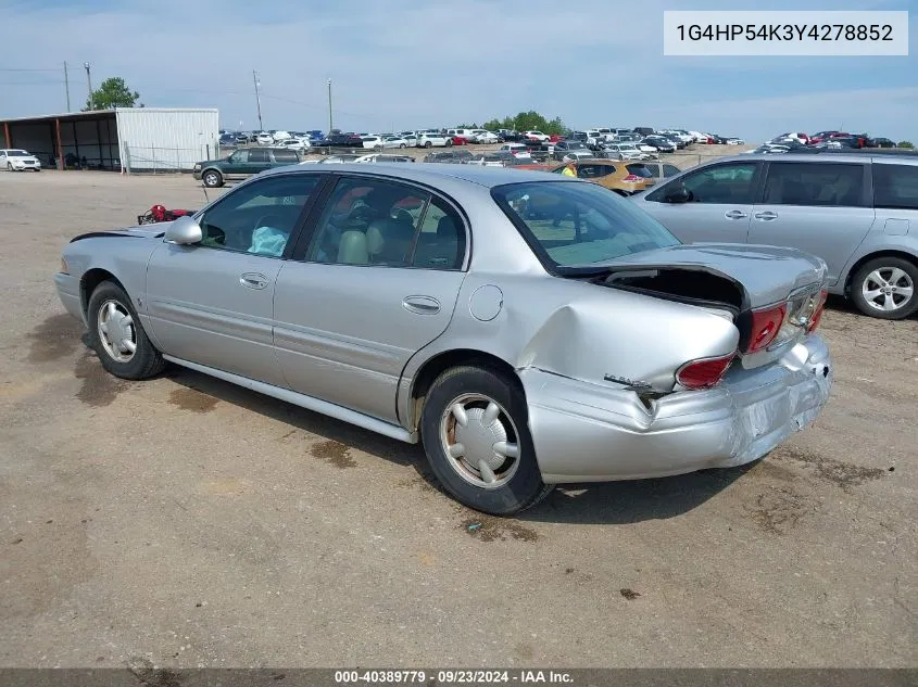 1G4HP54K3Y4278852 2000 Buick Lesabre Custom