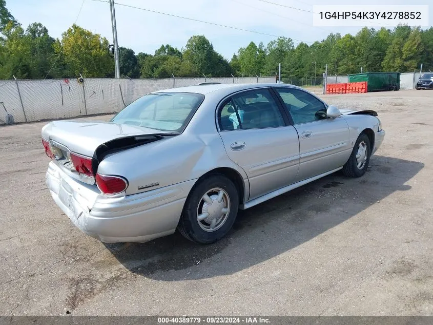 1G4HP54K3Y4278852 2000 Buick Lesabre Custom