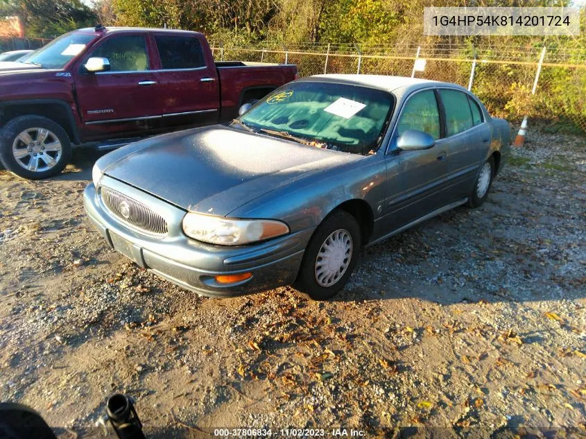 2001 Buick Lesabre Custom VIN: 1G4HP54K814201724 Lot: 37806834