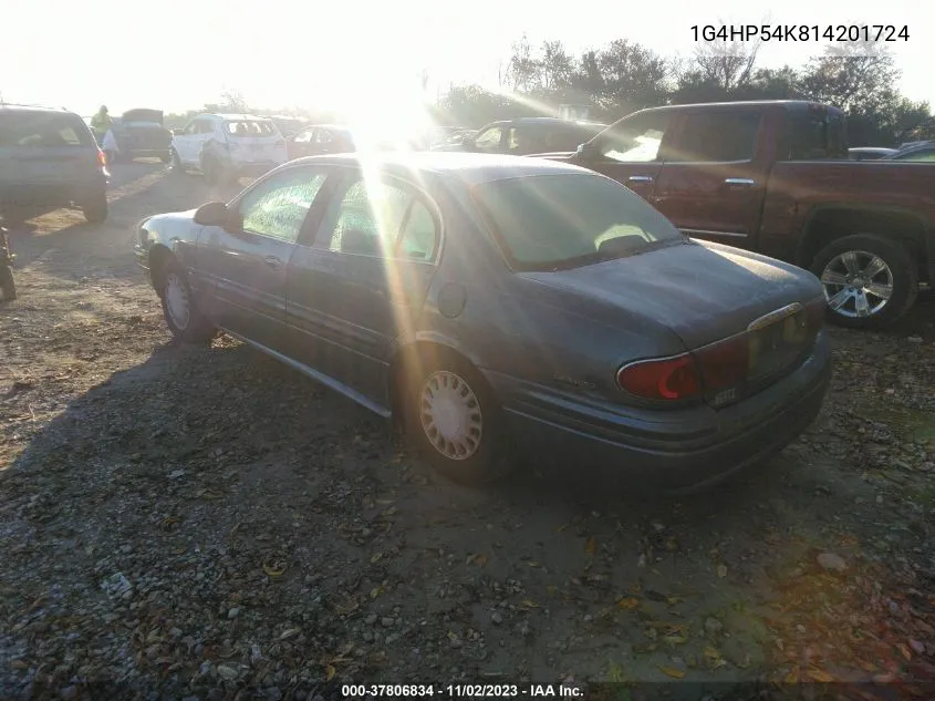 2001 Buick Lesabre Custom VIN: 1G4HP54K814201724 Lot: 37806834