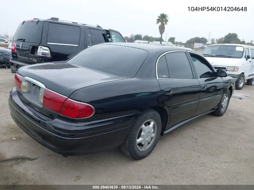 2001 Buick Lesabre Custom VIN: 1G4HP54K014204648 Lot: 39403639