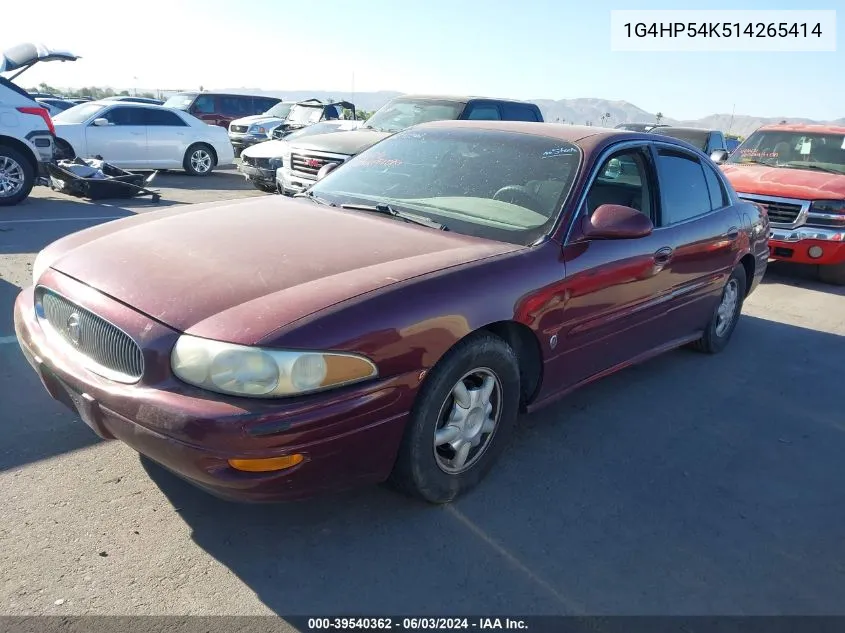 2001 Buick Lesabre Custom VIN: 1G4HP54K514265414 Lot: 39540362