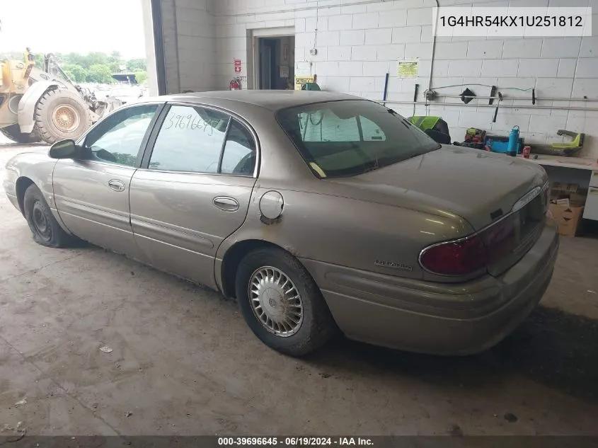 2001 Buick Lesabre Limited VIN: 1G4HR54KX1U251812 Lot: 39696645