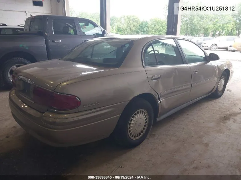 2001 Buick Lesabre Limited VIN: 1G4HR54KX1U251812 Lot: 39696645