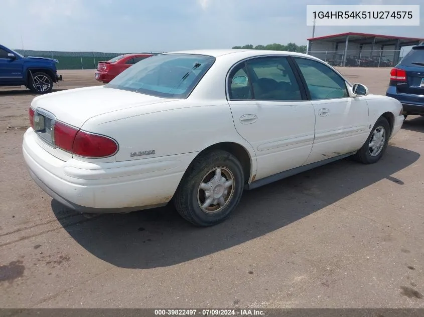 2001 Buick Lesabre Limited VIN: 1G4HR54K51U274575 Lot: 39822497