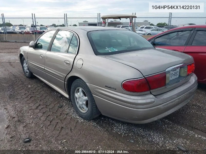 2001 Buick Lesabre Custom VIN: 1G4HP54KX14220131 Lot: 39844610