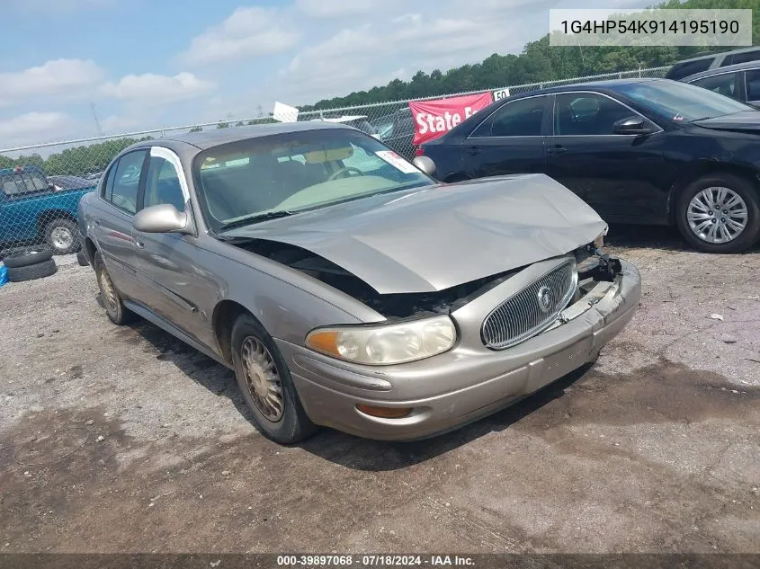 2001 Buick Lesabre Custom VIN: 1G4HP54K914195190 Lot: 39897068