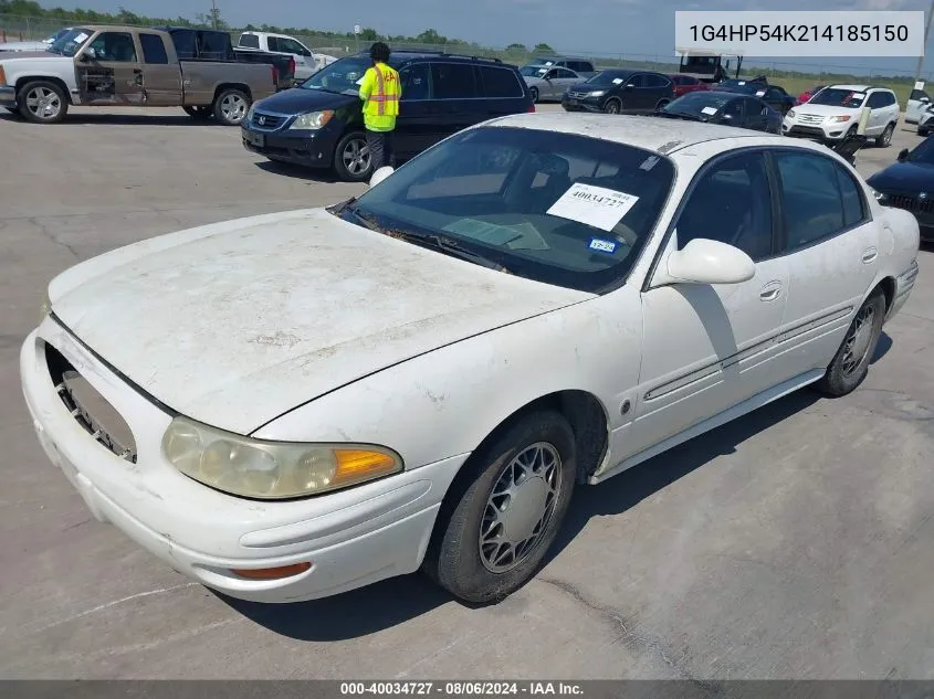 2001 Buick Lesabre Custom VIN: 1G4HP54K214185150 Lot: 40034727