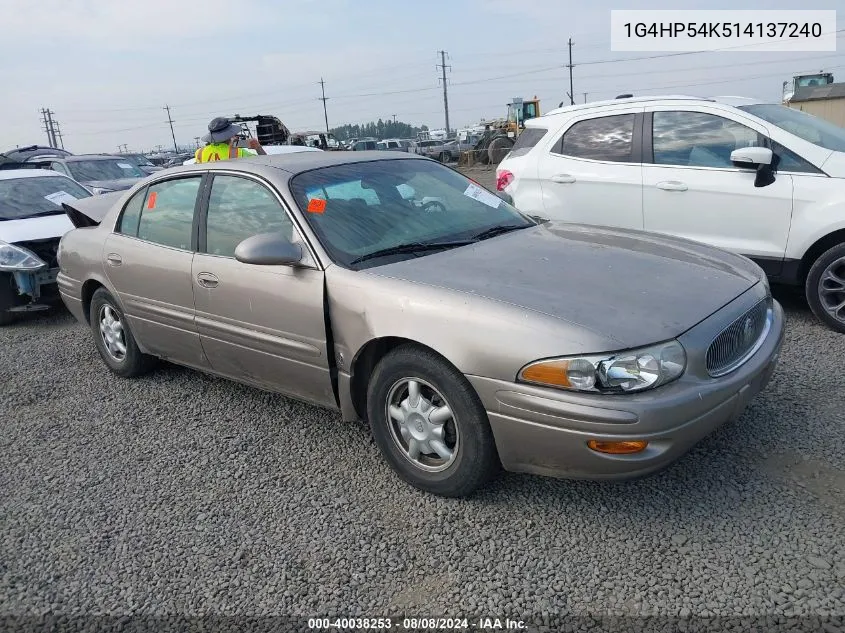 2001 Buick Lesabre Custom VIN: 1G4HP54K514137240 Lot: 40038253