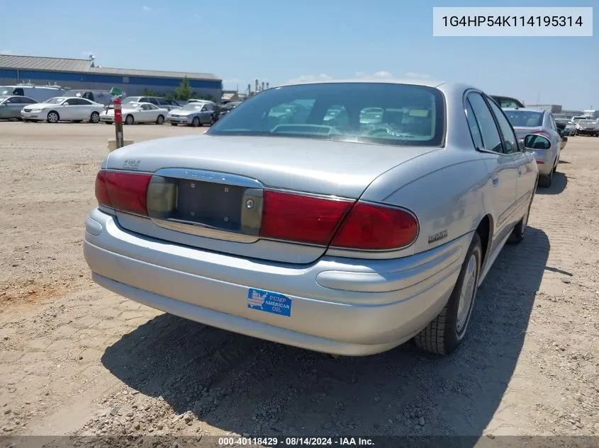 2001 Buick Lesabre Custom VIN: 1G4HP54K114195314 Lot: 40118429