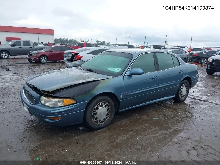 2001 Buick Lesabre Custom VIN: 1G4HP54K314190874 Lot: 40308507