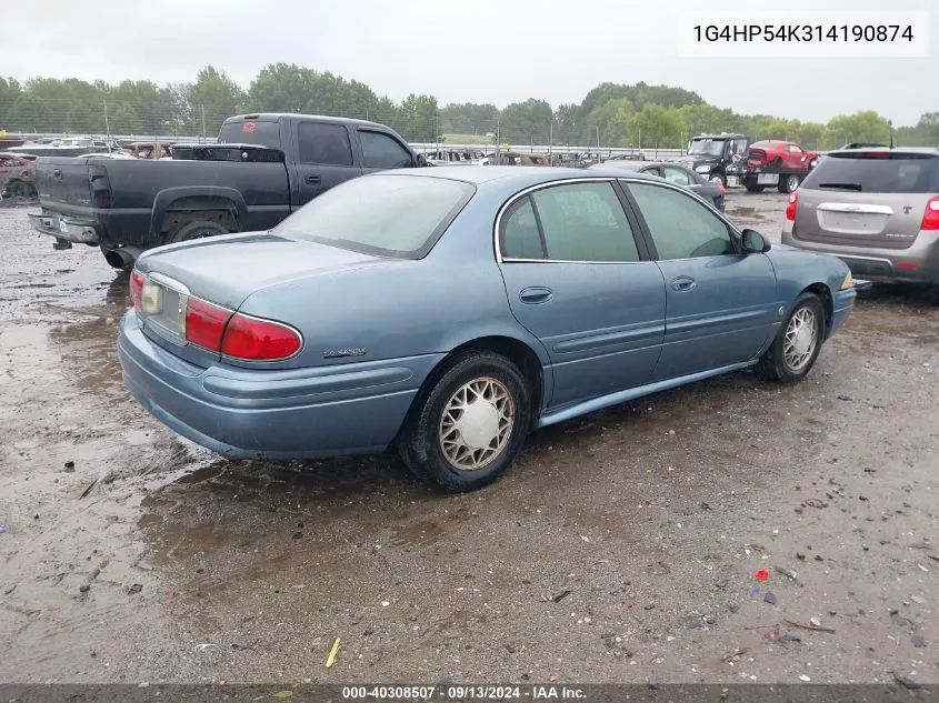 2001 Buick Lesabre Custom VIN: 1G4HP54K314190874 Lot: 40308507