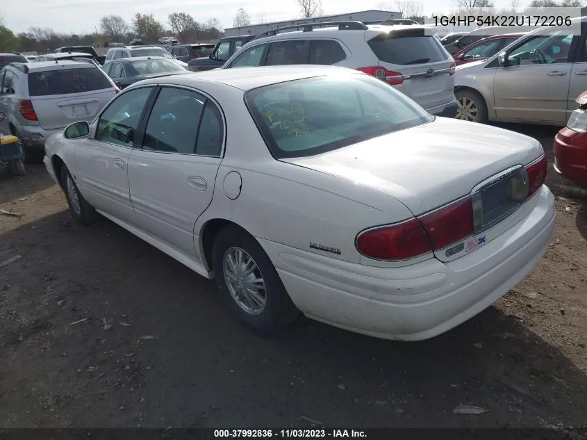 2002 Buick Lesabre Custom VIN: 1G4HP54K22U172206 Lot: 37992836