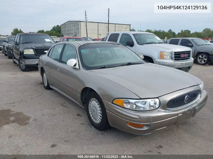 2002 Buick Lesabre Custom VIN: 1G4HP54K124129136 Lot: 38145016