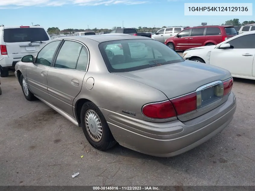 2002 Buick Lesabre Custom VIN: 1G4HP54K124129136 Lot: 38145016