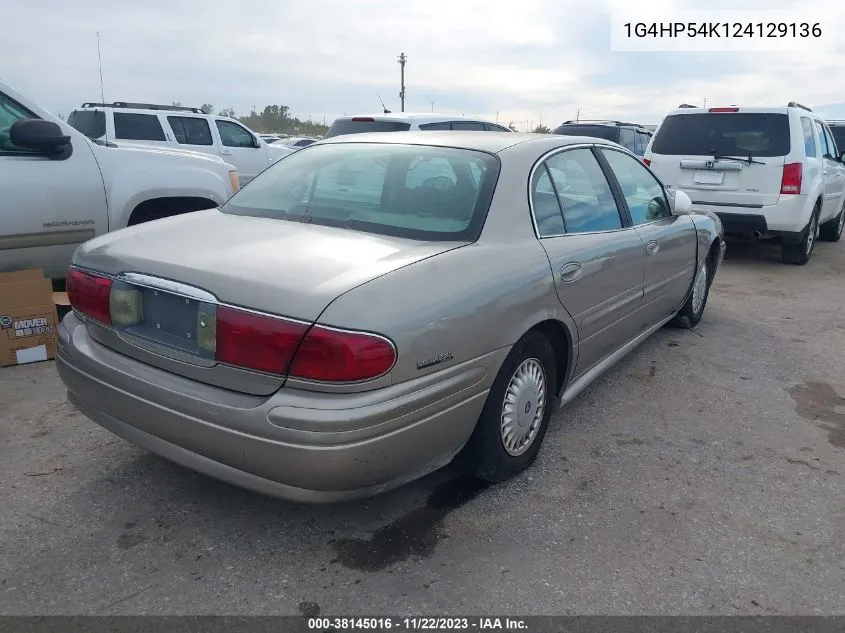 2002 Buick Lesabre Custom VIN: 1G4HP54K124129136 Lot: 38145016