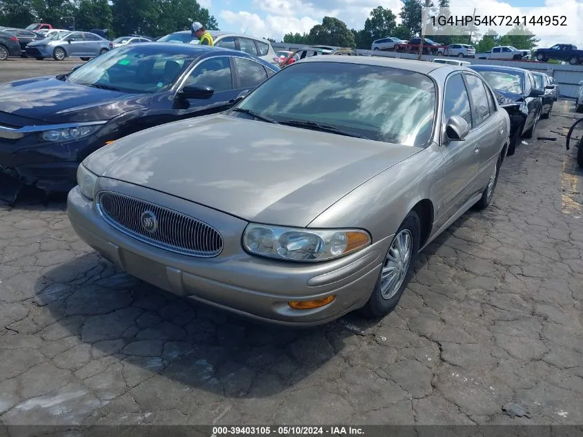 2002 Buick Lesabre Custom VIN: 1G4HP54K724144952 Lot: 39403105