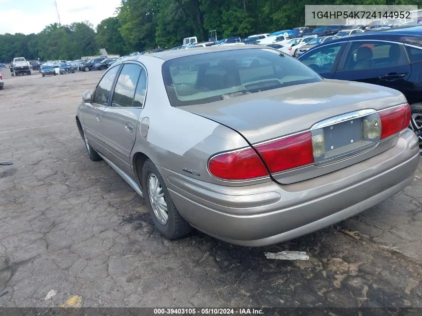 1G4HP54K724144952 2002 Buick Lesabre Custom