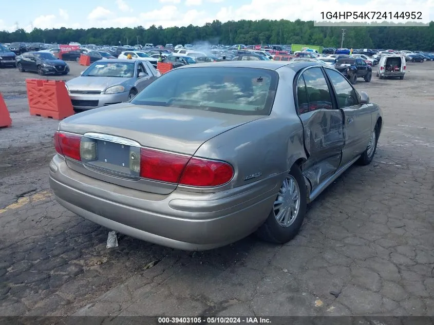 2002 Buick Lesabre Custom VIN: 1G4HP54K724144952 Lot: 39403105