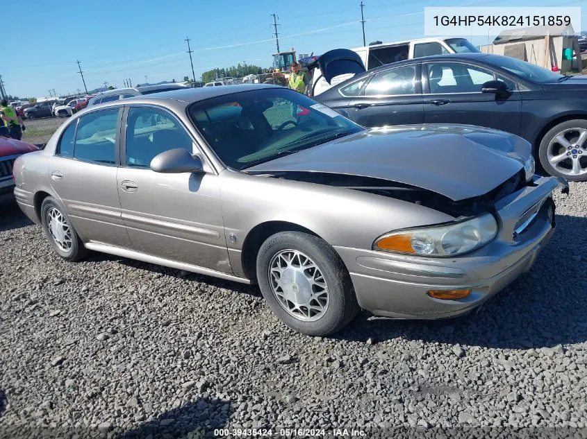 2002 Buick Lesabre Custom VIN: 1G4HP54K824151859 Lot: 39435424