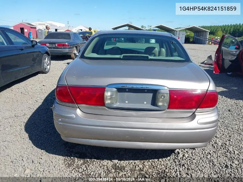 2002 Buick Lesabre Custom VIN: 1G4HP54K824151859 Lot: 39435424