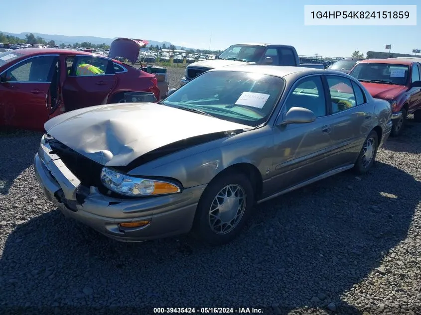 2002 Buick Lesabre Custom VIN: 1G4HP54K824151859 Lot: 39435424