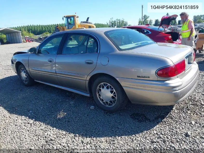 2002 Buick Lesabre Custom VIN: 1G4HP54K824151859 Lot: 39435424