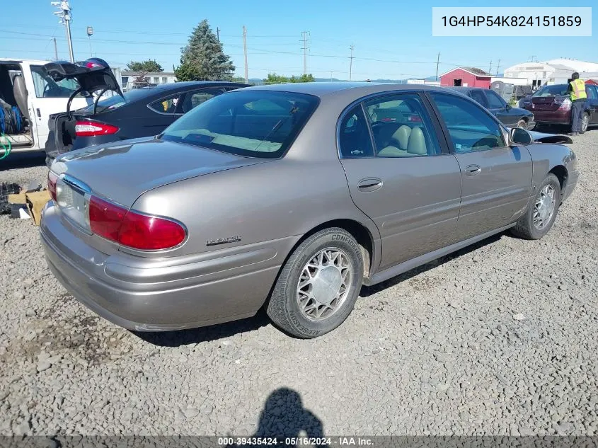 2002 Buick Lesabre Custom VIN: 1G4HP54K824151859 Lot: 39435424