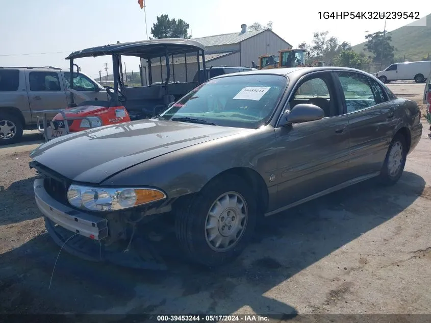 2002 Buick Lesabre Custom VIN: 1G4HP54K32U239542 Lot: 39453244