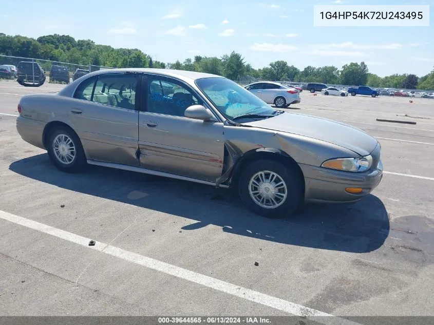 2002 Buick Lesabre Custom VIN: 1G4HP54K72U243495 Lot: 39644565