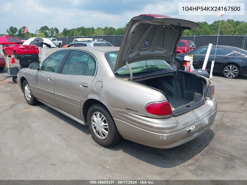 2002 Buick Lesabre Custom VIN: 1G4HP54KX24167500 Lot: 39655337