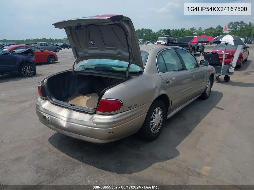 2002 Buick Lesabre Custom VIN: 1G4HP54KX24167500 Lot: 39655337