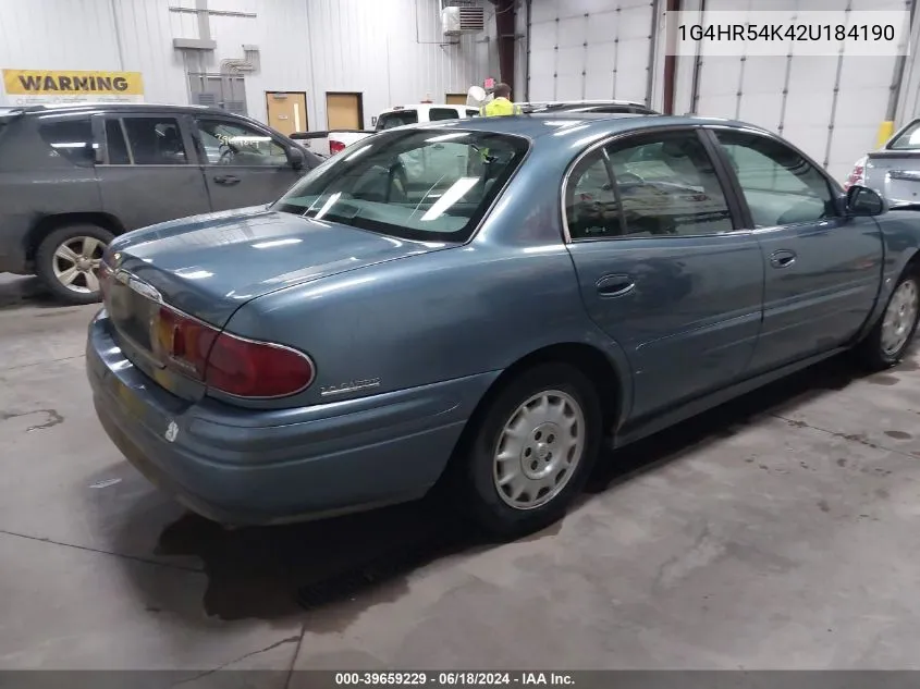 2002 Buick Lesabre Limited VIN: 1G4HR54K42U184190 Lot: 39659229