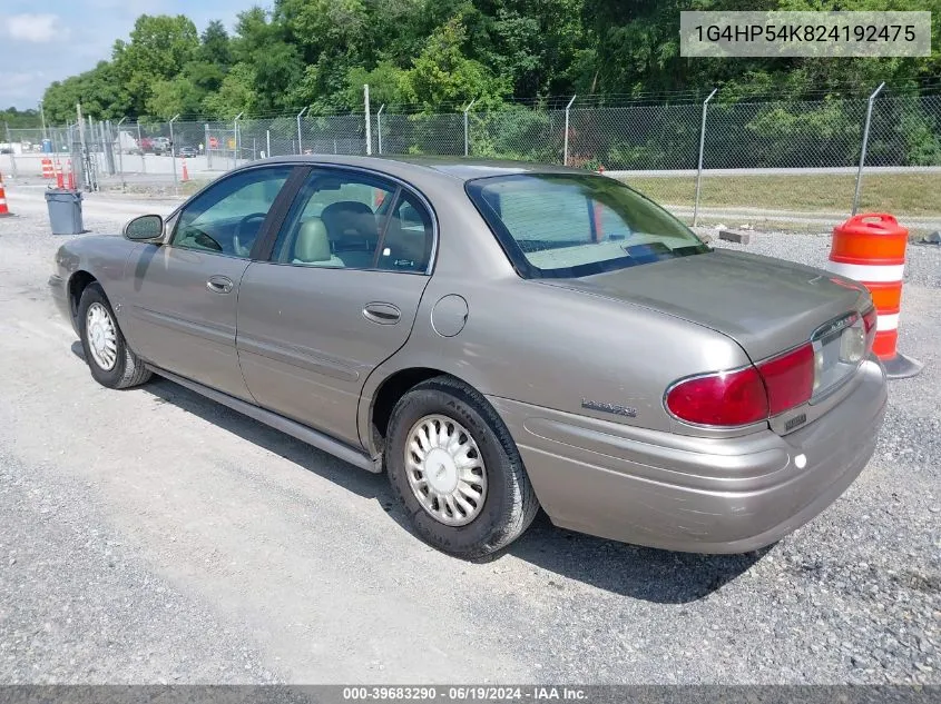 2002 Buick Lesabre Custom VIN: 1G4HP54K824192475 Lot: 39683290